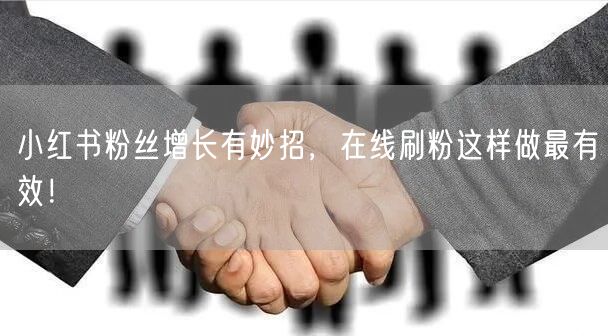 小红书粉丝增长有妙招,在线刷粉这样做最有效!
