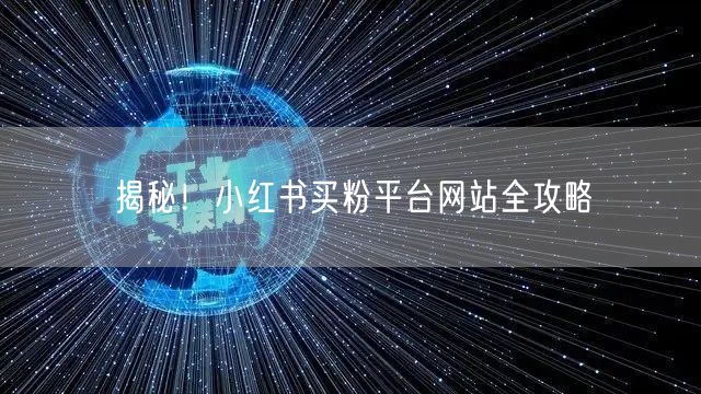 揭秘！小红书买粉平台网站全攻略